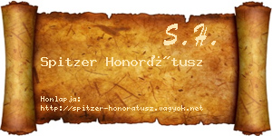 Spitzer Honorátusz névjegykártya